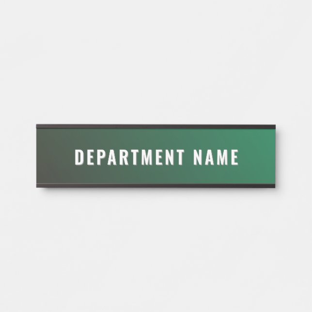 Trendy Gradient Simple Department Name Door Sign (Front)