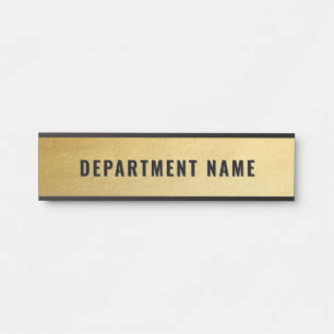 Trendy Gradient Simple Department Name Door Sign