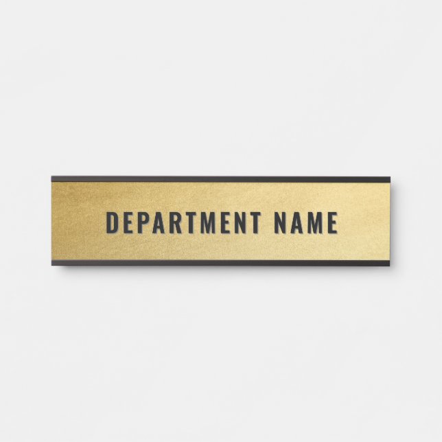 Trendy Gradient Simple Department Name Door Sign (Front)