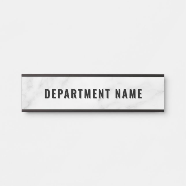 Trendy Gradient Simple Department Name Door Sign (Front)