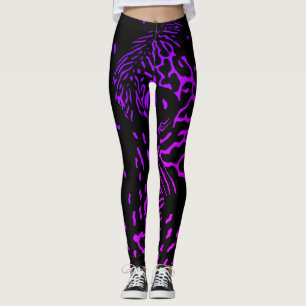 Trendy Gradient Tiger Wilde Animal Print Pattern Leggings