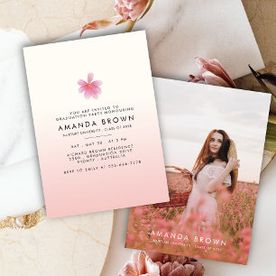 Trendy Graduation Party 2025 Elegant Floral Invitation