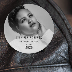 Trendy Graduation Photo 7.5 Cm Round Badge