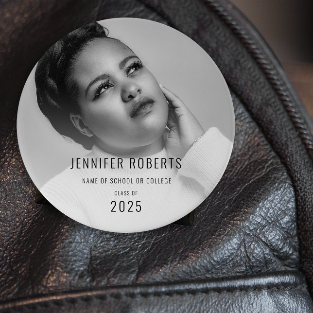 Trendy Graduation Photo 7.5 Cm Round Badge (Creator Uploaded)