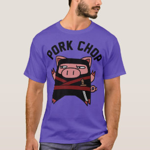 Trendy Graphic Ninja Pig Pork Chop Premium  T-Shirt