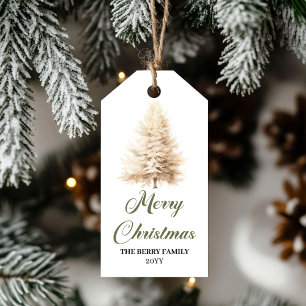 Trendy green and gold Christmas gift tag bundle
