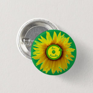 Trendy Green Ec0-friendly Fun 3 Cm Round Badge