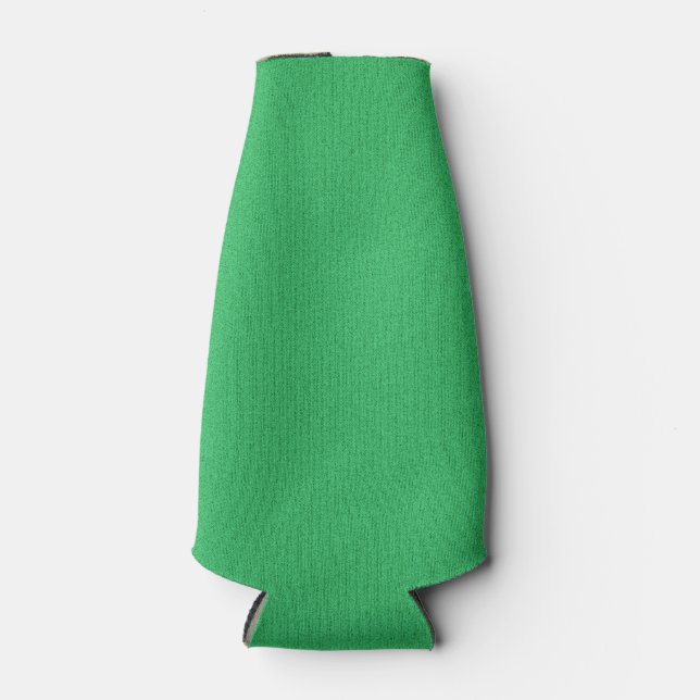 Trendy Green Grainy Background Bottle Cooler (Front)