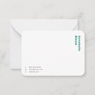 Trendy Green Modern Minimalist Simple Card