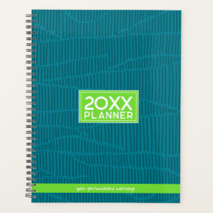 Trendy Green Personalised Name Planner