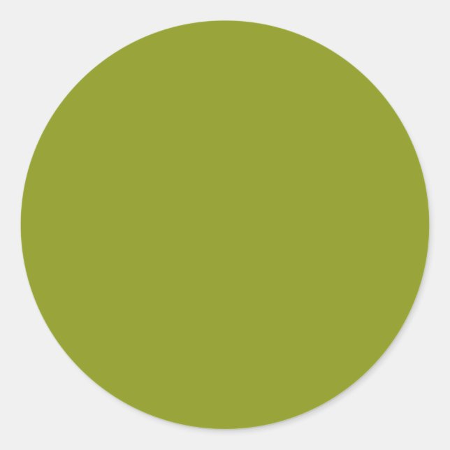 Trendy Green (solid colour) Classic Round Sticker (Front)