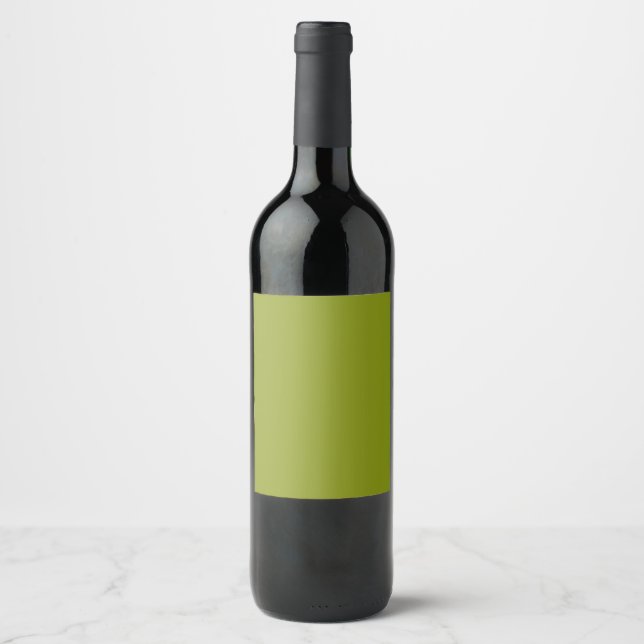 Trendy Green (solid colour) Wine Label (Front)
