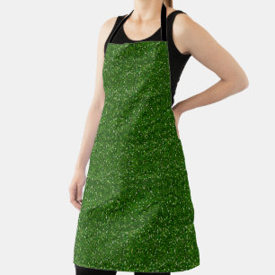 Trendy Green Sparkle Glitter Apron