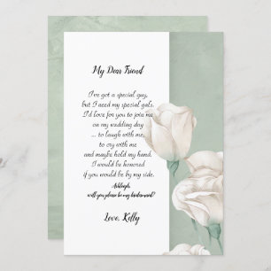 trendy greenery will be my bridesmaid invitation