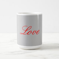 Trendy Grey Background Red Love Wedding