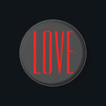 Trendy Grey Background Red Love Wedding Magnet<br><div class="desc">You can easily change the fonts and colours. You can also add your logo and the background image as you like.</div>