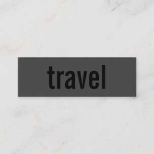 Trendy Grey Black Plain Travel Agent Business Card