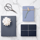 Trendy Grey Blue Solid Colour Shades 3 Set Wrapping Paper Sheet<br><div class="desc">A beautiful colour trio shades of grey and blue solid colour wrapping paper three sheet set. A compliment to your gifts for any special occasion,  event or holiday season.</div>