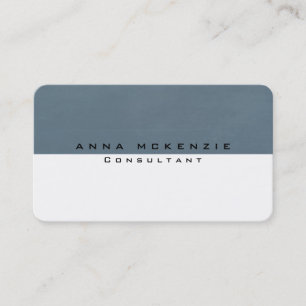 Trendy Grey Blue White Unique Creative Business Card