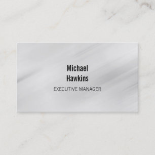 Trendy Grey Contemporary Executive Manager Business Card