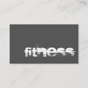Trendy Grey Fitness Sport Business Card
