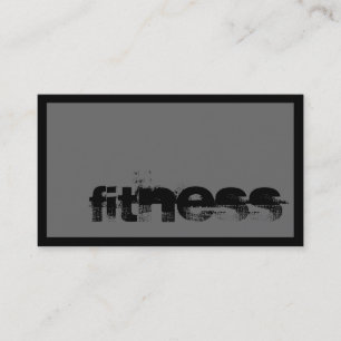 Trendy Grey Fitness Sport Business Card