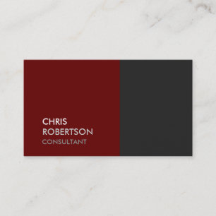 Trendy Grey Red Attractive Business Card