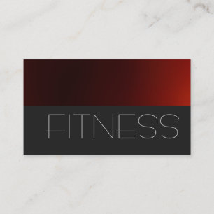 Trendy Grey Red Fitness Sport Business Card