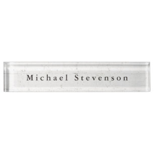 Trendy Grey Wall Design Unique Personal Nameplate