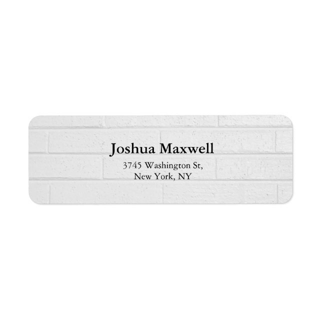 Trendy Grey Wall Plain Elegant Stylish Return Address Label (Front)