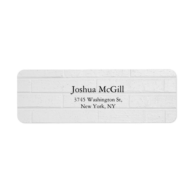 Trendy Grey Wall Plain Elegant Stylish Return Address Label (Front)