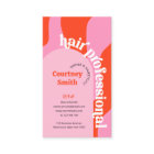 Trendy Groovy Pink & Red Hair Salon Hairdresser