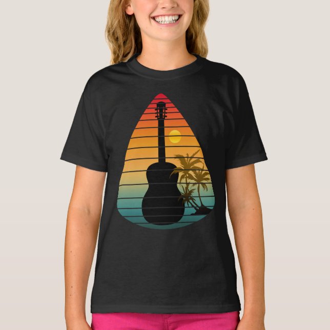 TRENDY GUITAR PICK SUNSET  T-Shirt (Front)