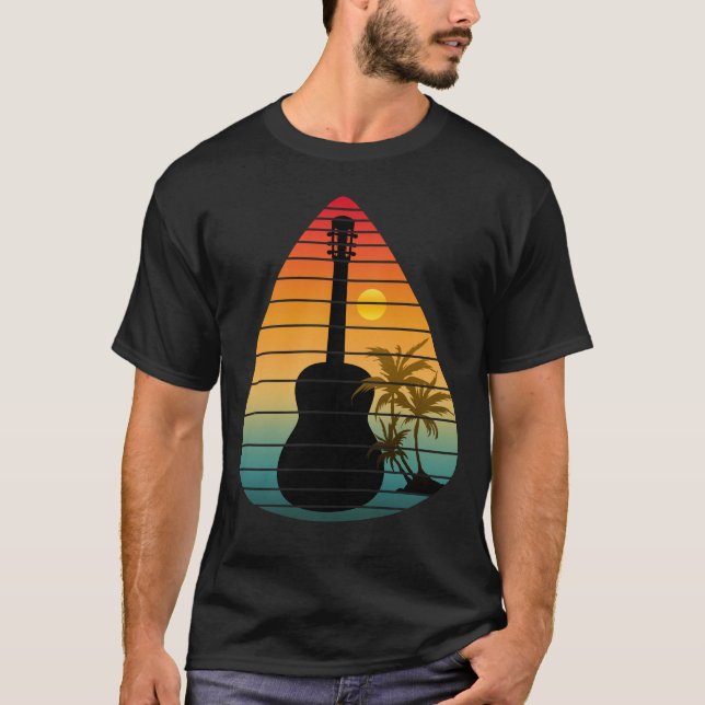 TRENDY GUITAR PICK SUNSET  T-Shirt (Front)