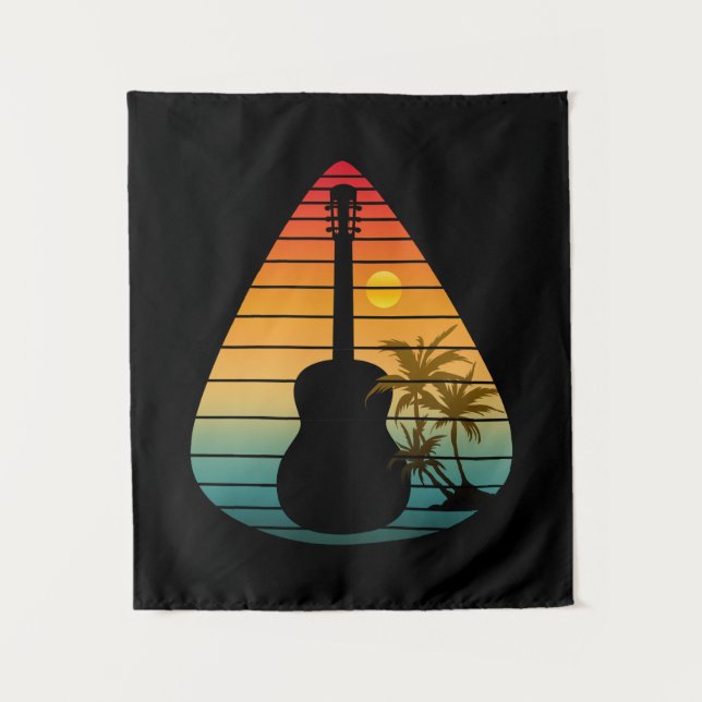 TRENDY GUITAR PICK SUNSET  TAPESTRY (Front)