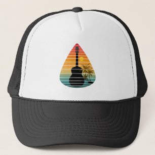 TRENDY GUITAR PICK SUNSET  TRUCKER HAT