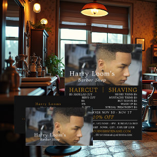 Trendy Hair Cut, Men's Barbers Advertising Flyer