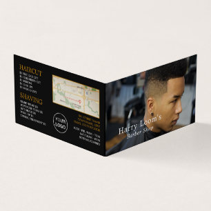 Trendy Hair Cut, Men's Barbers, Loyalty Card, Business Card