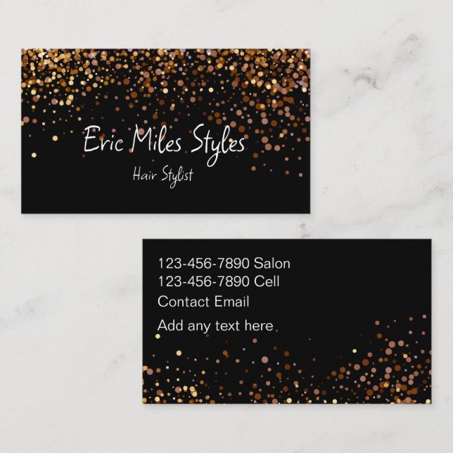 Trendy Hair Stylist Affordable Business Cards (Front/Back)