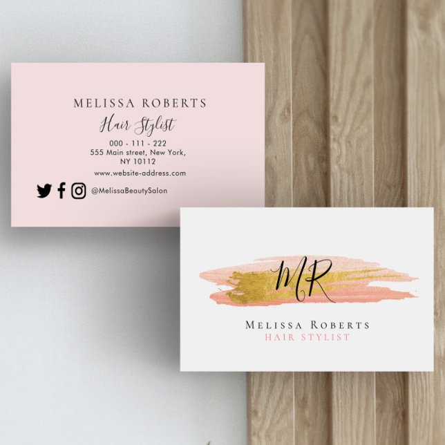 trendy hair stylist business card (Creator Uploaded)