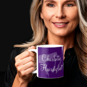 Trendy Hairstylist Monogram Coffee Mugs Design