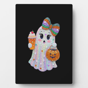 Trendy Halloween Rhinestones Ghost Plaque