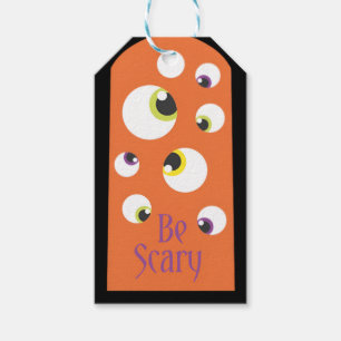 Trendy Halloween Spooky Eyes "Be Scary" Gift Tags