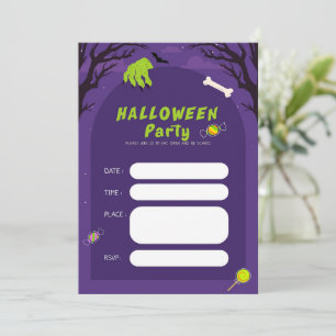 Trendy Halloween Spooky Holiday Party Invitation