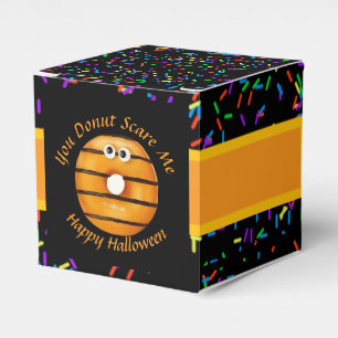 Trendy Halloween Spooky Orange Monster Eyes Doughn Favour Box