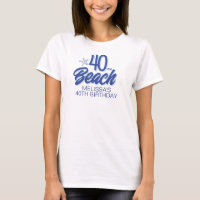 Trendy Hand Drawn Doodle 40 Is A Beach Birthday