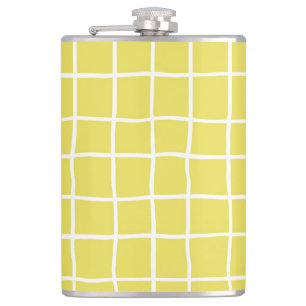 Trendy Hand Drawn Ink Shapes Hip Flask