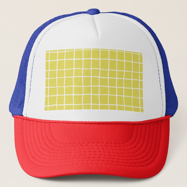 Trendy Hand Drawn Ink Shapes Trucker Hat (Front)