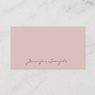 Trendy Hand Script Text Elegant Template Modern Business Card