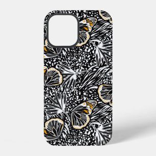 Trendy hand sketch butterflies flying blending wit iPhone 12 case